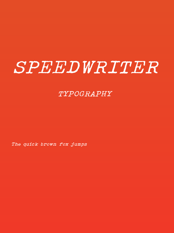 Speedwriter Poster