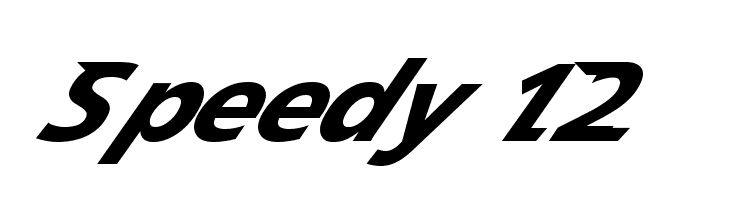 Speedy 12  font caratteri gratis