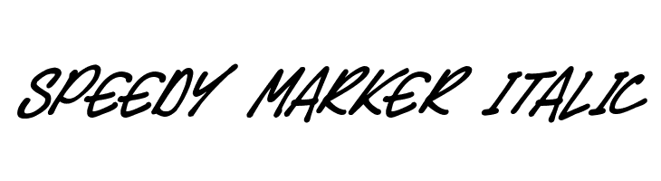 Speedy Marker Italic Font
