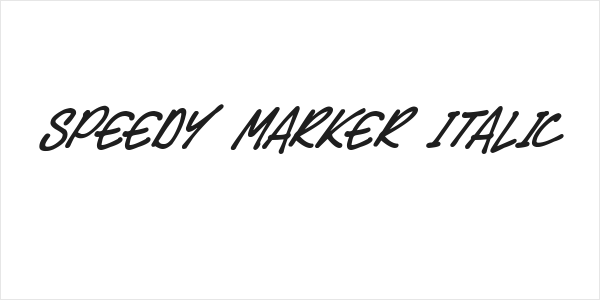 Speedy Marker Italic Logo