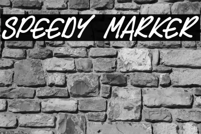 Speedy Marker Font examples