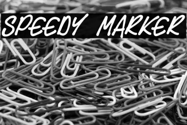 Speedy Marker Font examples