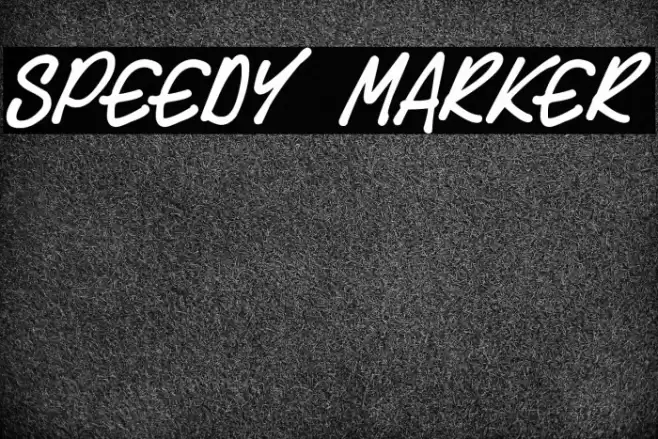 Speedy Marker Font examples