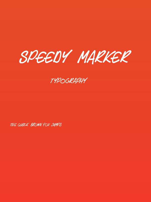 Speedy Marker Poster