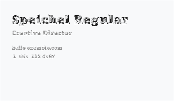 Speichel Regular Business Card