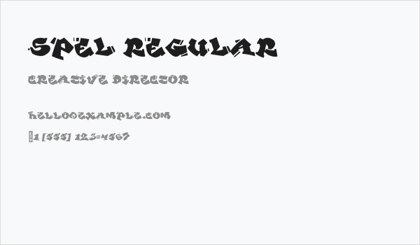 Spel Regular Business Card