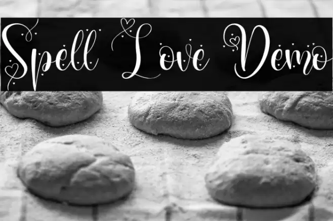 Spell Love Demo Font examples
