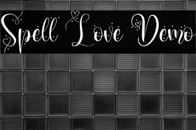 Spell Love Demo Font examples