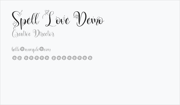 Spell Love Demo Business Card