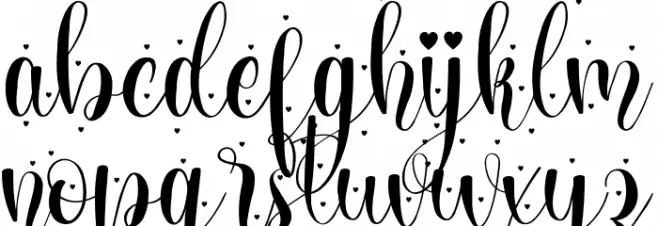 Spell Love Demo Font LOWERCASE