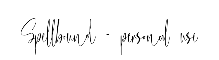 Spellbound - personal use  Frei Schriftart Herunterladen