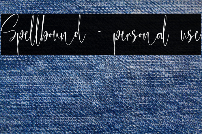 Spellbound - personal use Example 2