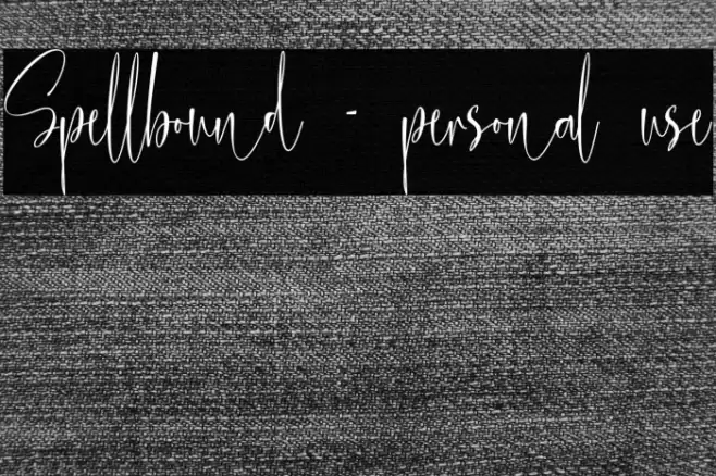 Spellbound - personal use Font examples