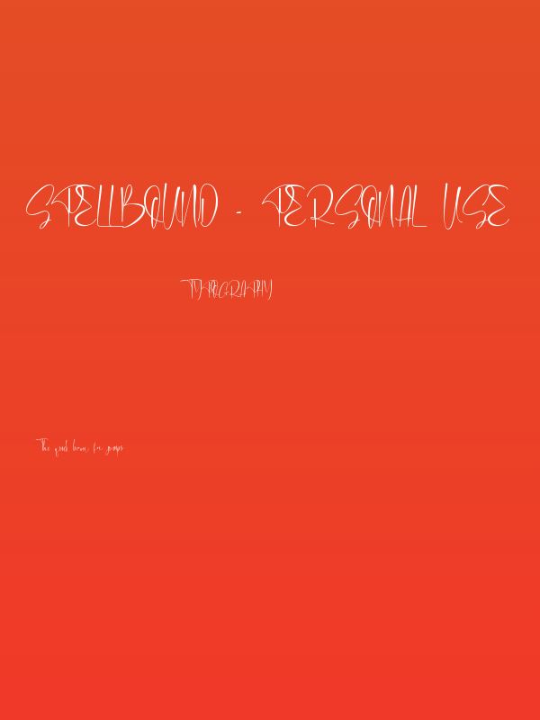 Spellbound - personal use Poster