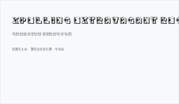 Spelling Extravagant Regular Business Card