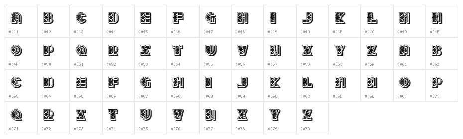 Spelling Filled Regular Character Map