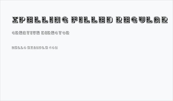 Spelling Filled Regular Business Card