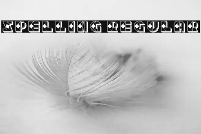 Spelling Regular Font examples