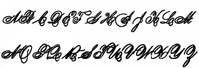 Spencerian Lady's Hand SW Schriftart Groß