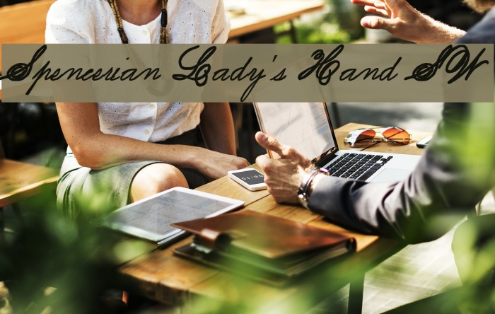 Spencerian Lady's Hand SW Font examples