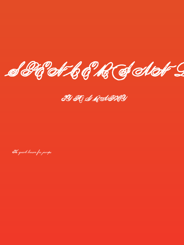 Spencerian Lady's Hand SW Poster