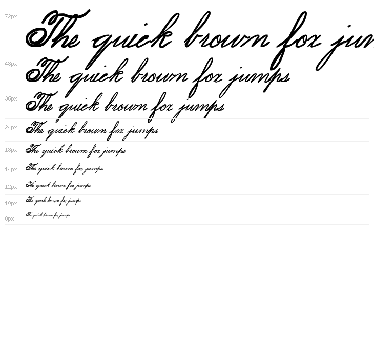 Spencerian Lady's Hand SW Waterfall