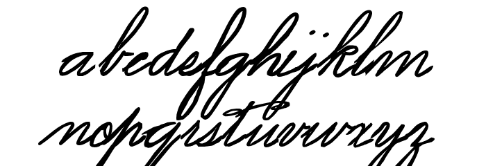 Spencerian Lady's Hand SW Font LOWERCASE