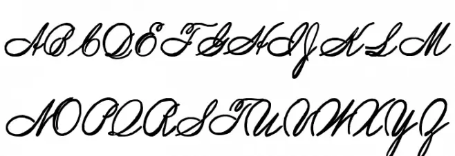 Spencerian Script SW Caratteri MAIUSCOLE