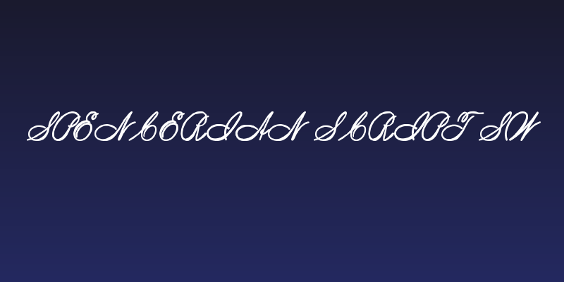 Spencerian Script SW Social Header