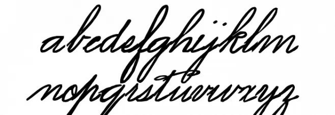 Spencerian Script SW 字体 小写