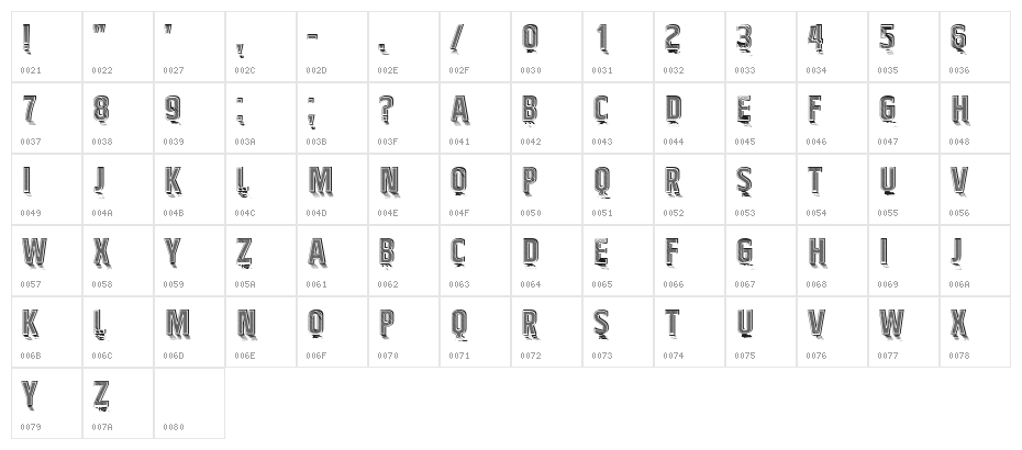 Spent Wisdom Regular Character Map