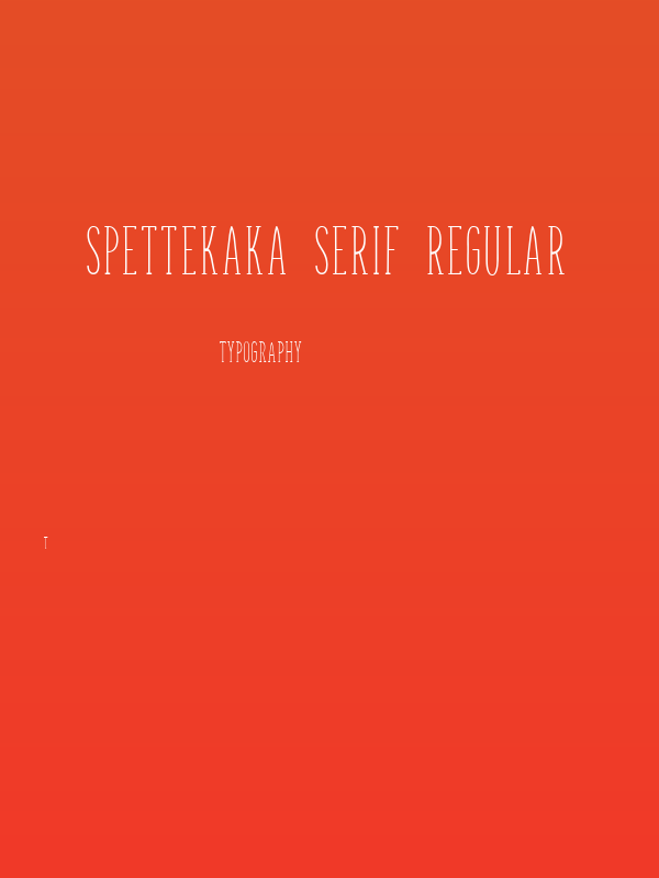Spettekaka Serif Regular Poster