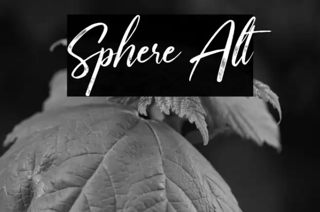 Sphere Alt Font examples
