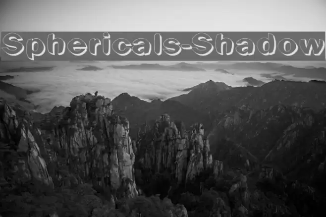 Sphericals-Shadow Font examples