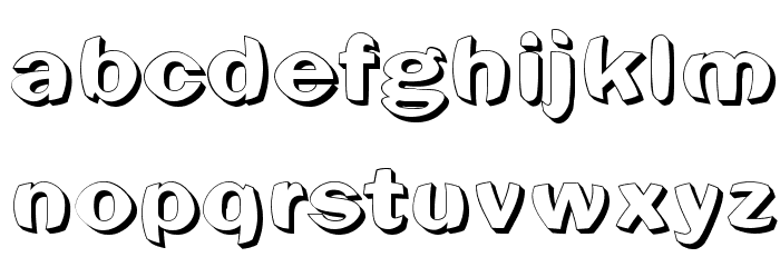 Sphericals-Shadow Font LOWERCASE