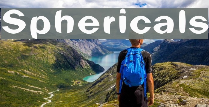 Sphericals Font examples