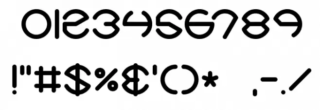 Spheroids X BRK Font OTHER CHARS