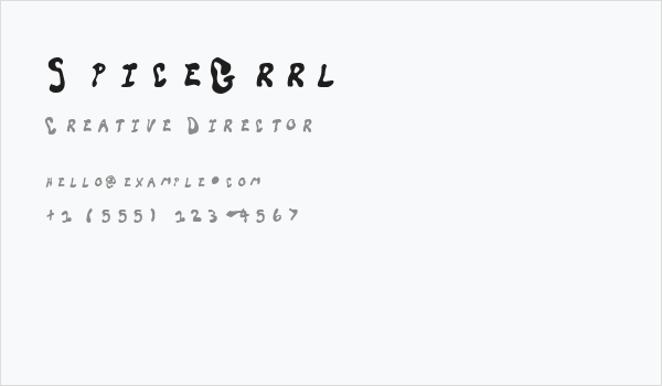 SpiceGrrl Business Card