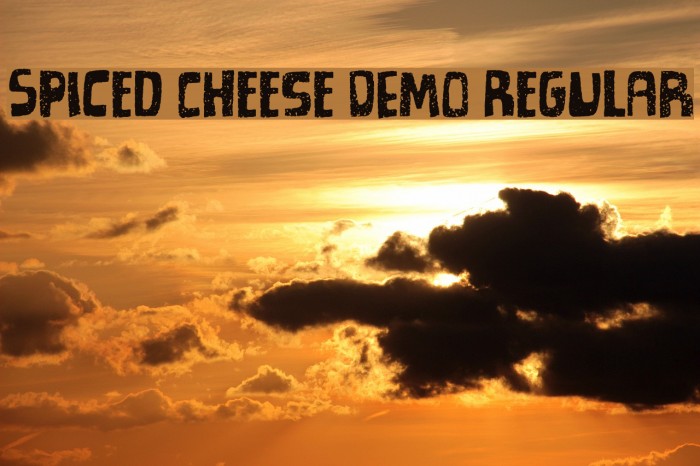 Spiced Cheese DEMO Regular Font examples