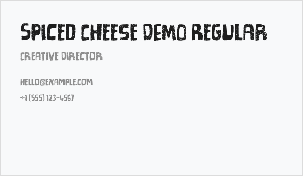 Spiced Cheese DEMO Regular Business Card