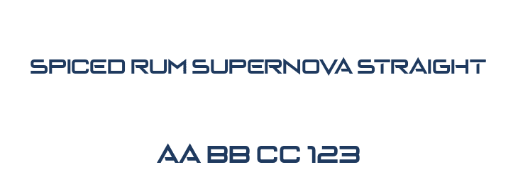 Spiced Rum Supernova Straight Font Preview