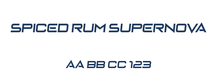 Spiced Rum Supernova Font Preview
