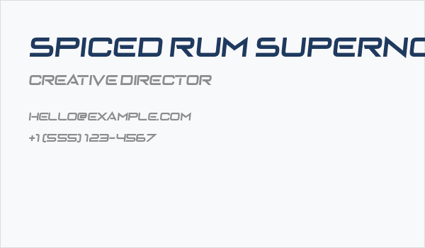 Spiced Rum Supernova Business Card