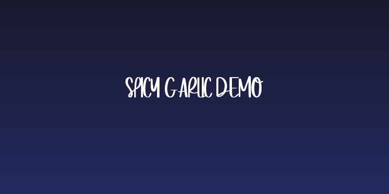 Spicy Garlic Demo Social Header