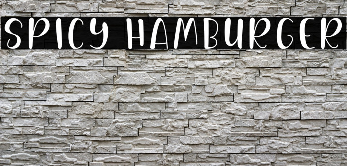 Spicy Hamburger Font examples