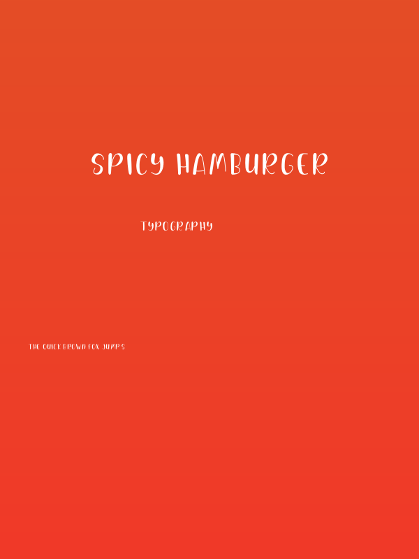 Spicy Hamburger Poster
