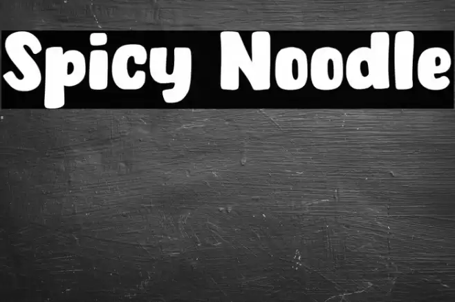 Spicy Noodle Font examples
