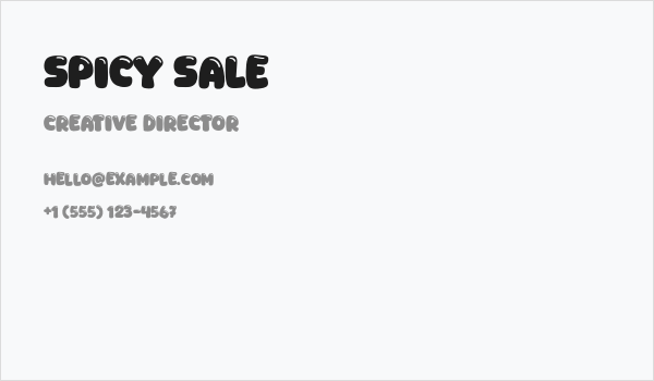 Spicy Sale Business Card