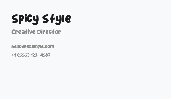 Spicy Style Business Card