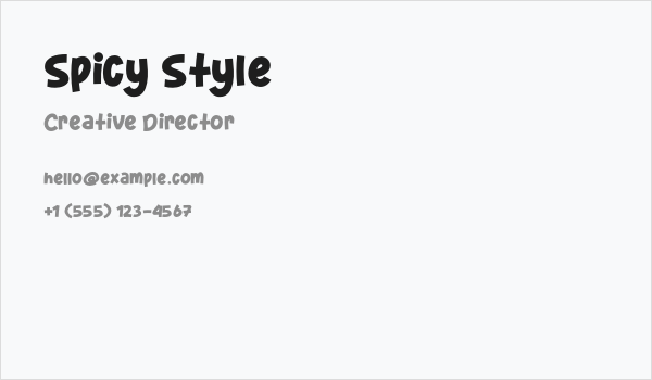 Spicy Style Business Card